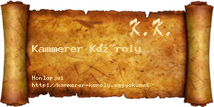 Kammerer Károly névjegykártya