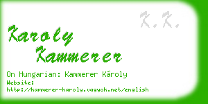 karoly kammerer business card